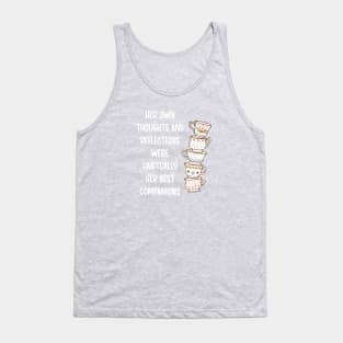 Jane Austen Teacup Stack (Earth Tones) Tank Top